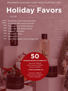 Holiday Favors PRE-ORDER BY NOV. 11TH, 2025